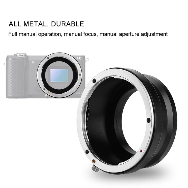 Anillo Adaptador A NEX Convertidor De Montura De Lente Durable Totalmente Metálico Premium Para Lentes EF Cámaras Con Enfoque Infinito Negro 6.5x6.5x3cm