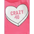 thumbnail image 6 of Suealasg Kids Girls Valentine's Day Clothes 6M 1T 2T 3T 4T Little Girls Long Sleeve Crew Neck T-Shirts Letter Heart Print Flare Pants Headband 3 Piece Toddler Girls Cute Spring Outfits, 6 of 8