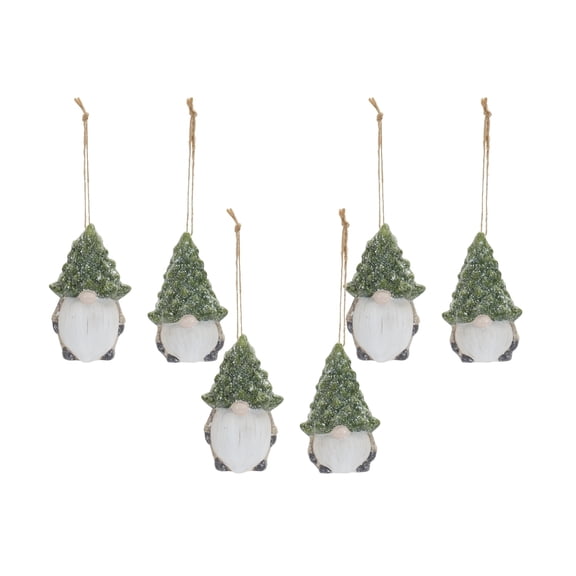 Gnome Ornaments Set of 2 - Christmas Tree Decorations - Holiday Figurines - Festive Home Accents