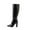 Black, variant on Fesfesfes Tall Boots for Ladies Fashion High-Heels Knee High Boots Chunky Heel Pointed Toe Side Zipper Boots US:6.5(39)