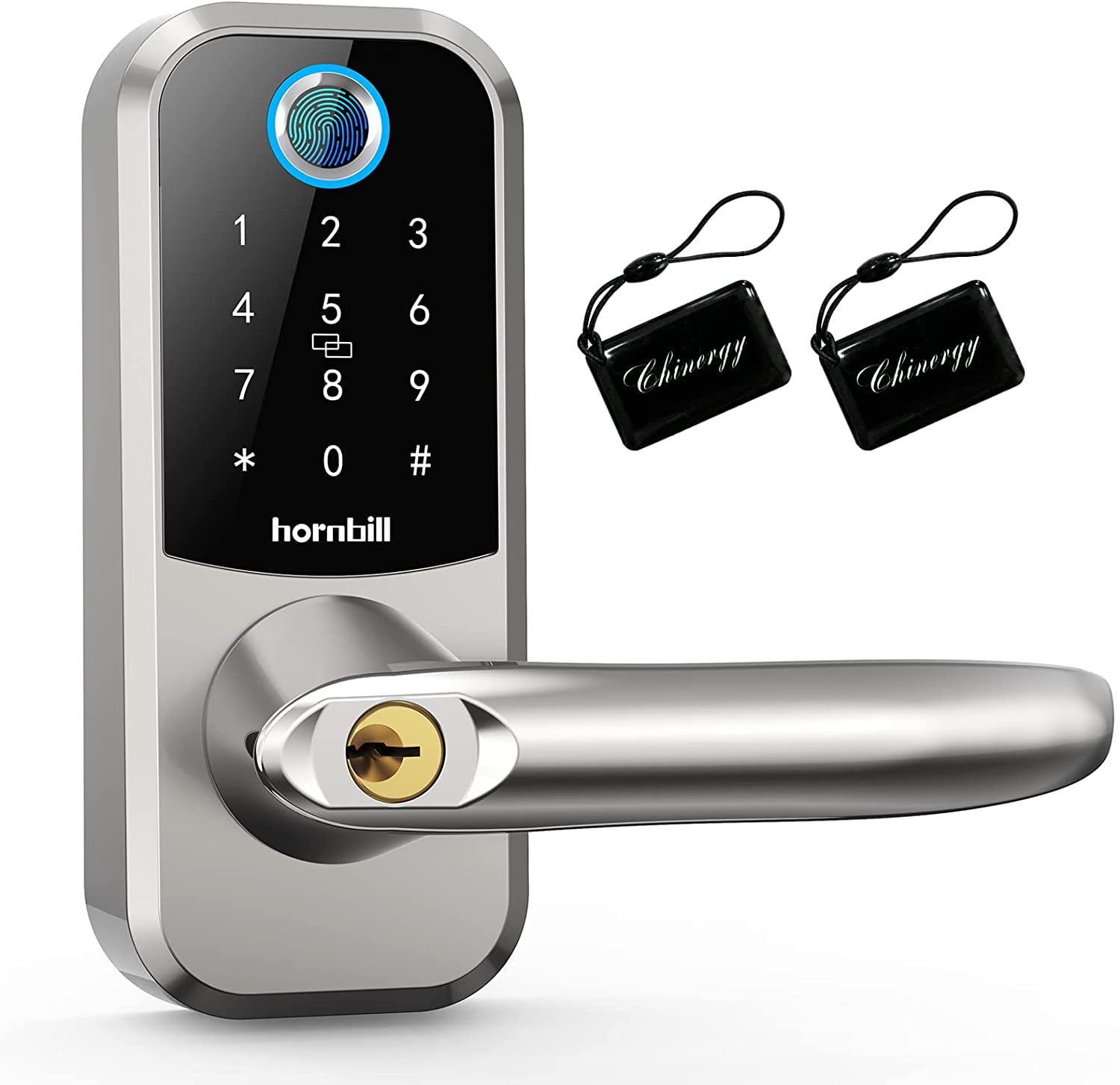 Smart Door Lock,App Keyless Entry Door Lock with Bluetooth,Fingerprint and Keypad,Smart Door Lock Front Door Black 