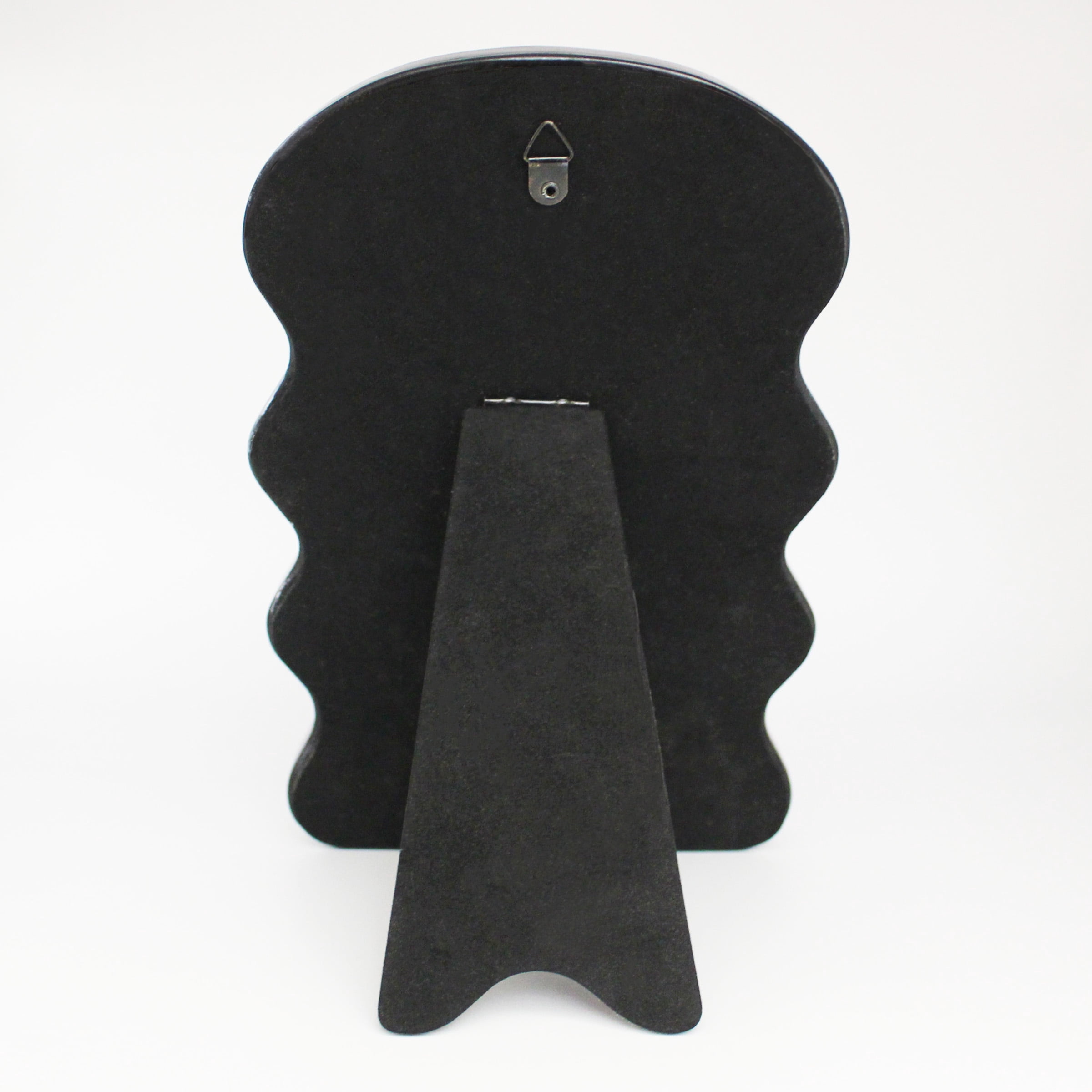 OneDesign Home Black Glossy Wavy Tabletop Mirror