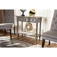 thumbnail image 3 of Baxton Studio Noelle Contemporary Wood 3-Drawer Console Table in Gray, 3 of 11