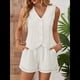 thumbnail image 5 of Conjuntos de 2 Piezas para Mujer: Chaleco, Pantalones Cortos, Pantalones Anchos, Conjuntos Casuales Elegantes. XL, 5 of 10