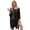 Black, variant on JYLFC Womens Beach Cover Up for Women V-Neck Swimsuit Hollow See Through Coverup Elegant Lace Stitching Bathing Suit, Black