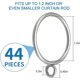 thumbnail image 2 of 44 Pack Curtain Rings with Eyelets, Metal Drapery Ring for Pinch Pl, 2 of 4