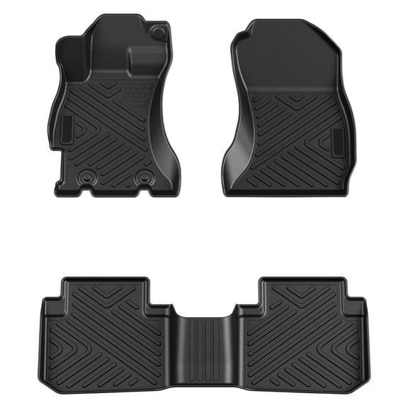 Ladcaser Floor Mats Compatible for Subaru Forester 2014-2018 TPE All-Weather Car Floor Liners Black