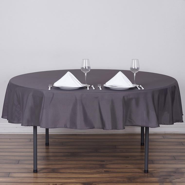 BalsaCircle 90" Round Polyester Tablecloth Table Cover Linens for