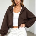 thumbnail image 4 of Zipper Hoodies For Women Cropped Trendy Soft Y2K Jackets Tops Womens Zip Up Hoodies Cropped Crewneck Sweatshirts Casual Jackets Y2K Clothes 2026 Fall Fashion, 4 of 5