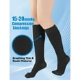 thumbnail image 2 of MecTo Closed Toe Sheer Compression Stockings for Women, 15-20 mmHg Knee High Circulation Support Stockings, Graduated Medical Compression Socks for Travel, Flight, 2 of 6