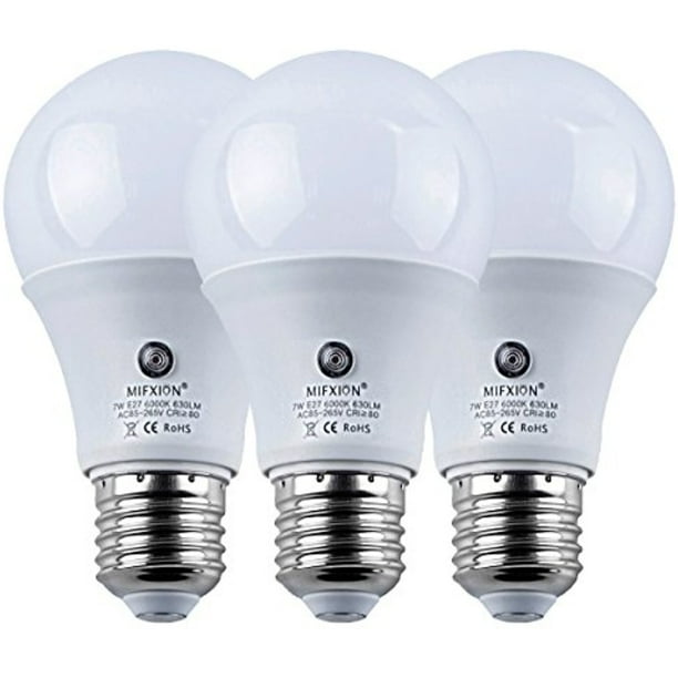 TOPCHANCES Pack LED Sensor Bulbs 7W E27 Dusk to Dawn Smart LED Light