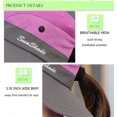 thumbnail image 3 of Chapeaux Bob d'Été pour Femmes Ponytail Protection UV Safari Randonnée Grand Bord Plage Pliable en Maille Casquette de Pêche, 3 of 4