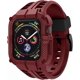 thumbnail image 1 of Band Compatible with Apple Watch Series 7 41mm for Series 6 5 4 40mm Series 3 38mm, TPU Rugged Band with Full Protection Case for Women/Men Dark Red, 1 of 4