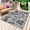 Dark Gray Black, variant on Farmhouse Country Outdoor Rug for Patio/Deck/Porch, Non-Slip Large Area Rug 5 x 8 Ft, Vintage Black French Garden Horse Swan Indoor Outdoor Rugs Washable Area Rugs, Camping Rug Carpet Runner