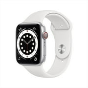Restored Apple Watch Series 6 (GPS, 44mm) - Stainless Steel Case - Silver Sport Band (Refurbished)