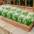 thumbnail image 5 of 8 Bundles Artificial Outdoor Flowers UV Resistant Plants Faux Plastic Greenery Shrubs Fake Plastic Grass for Patio Garden Porch Home Window Box Decor (White), 5 of 7