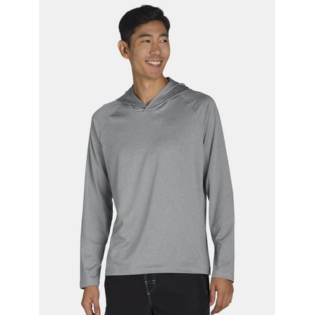 George Men's and Big Men's Hooded Sun Shirt with Long Sleeves, UPF 50+, Sizes S-3XL