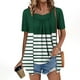 thumbnail image 2 of Camisetas de Manga Corta de Verano para Mujeres, Moda Impresa Falsa de Dos Piezas de Cuello Redondo para Uso Casual, Diario Y de Fiesta, 2 of 7