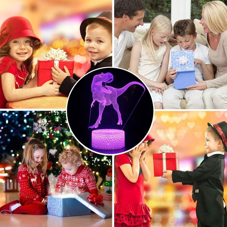 Colorido Phoenix Lámpara 3D Visual Phoenix LED Nightlight Interruptor táctil y control remoto Lámpara de escritorio Phoenix 7 colores cambiantes Lámpara de niños con cargador USB o base de batería