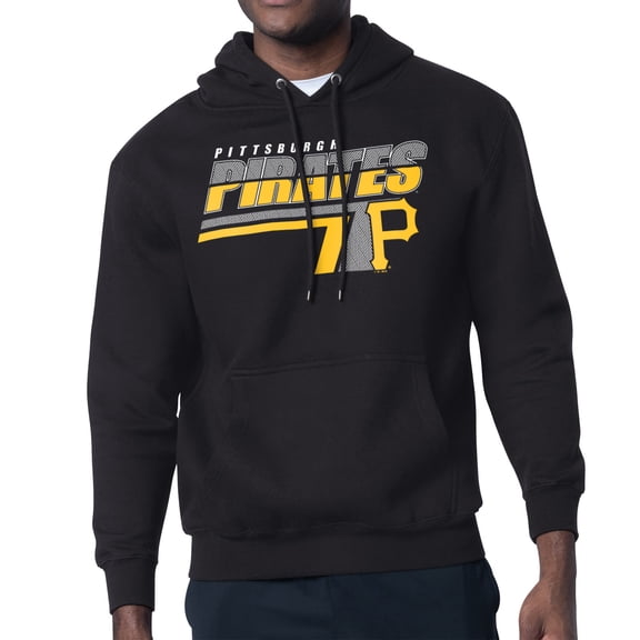 Men's Starter Black Pittsburgh Pirates Logo Push Graphic Hoodie
