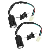 Soimiss 2Pcs Motorcycle Ignition Switch with Key Stable Performance Black