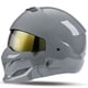 thumbnail image 5 of Casco de motocicleta de cara completa con combinación de personalidad de moda, casco retro para montar en las cuatro estaciones, casco de locomotora de medio casco, 5 of 5