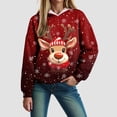 thumbnail image 2 of Futezty Christmas Hoodies for Women Fashion Graphic Sweatshirts Casual Long Sleeve Hooded Girls Teen, 2 of 7