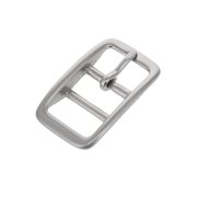 C5384 Nickel Matte, Double Bar Buckle, Solid Brass-LL