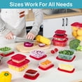 thumbnail image 6 of Sindcom 34 Pieces Meal Prep Containers, 7-Size ，Plastic Food Storage Containers with Lids for Lunch,Leftover, 6 of 8