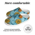 thumbnail image 6 of Haiem Sunflowers Print Women's Fuzzy Memory Foam House Slipper Cozy Home Footwear Non-slip Winter Slippers-42/43, 6 of 7