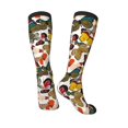 thumbnail image 4 of Fotbe Retro Floral Butterfly print Women's Men's Novelty Crew Socks Cotton Socks Knee High Socks for Walking,Running,Nurses,Pregnancy, 4 of 9