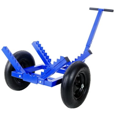 Heavy Duty Log Dolly with Load Binder & Chain, Steel Log Mover for 20" Diameter Logs, Upgraded Log Skidding Arch with 16" Tires for ATV, Durable Wood Transport Dolly, Blue