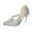 Silver, variant on Gold Ladies High Heel Pumps With Rhinestone Detail Two Way Wear Design For Casual Summer And Fall Outdoor Special Occasions Size 37