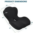 thumbnail image 6 of Pecham Memory Foam Chair Seat, Office Chair Cushion with Lumbar Support Pillow, Ergonomic Dual Layer Integrated Back Pillow for Sciatica Pain Relief for Gaming Chair, Car, Wheelchair - Black, 6 of 8