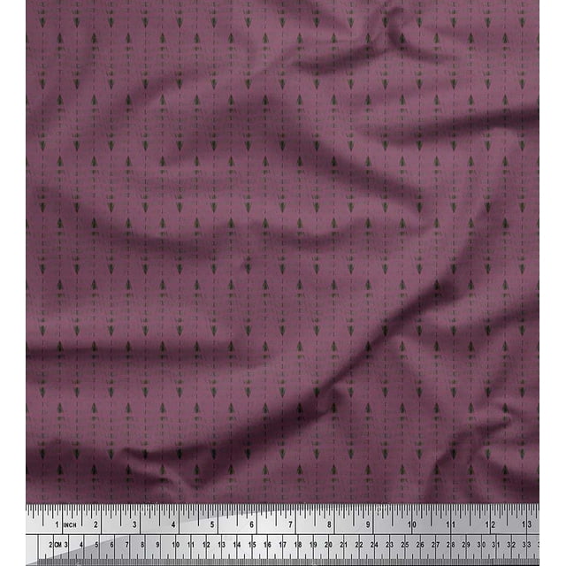 Soimoi Cotton Duck Fabric Hand Drawn Line Shirting Print Fabric by The Yard 56 Inch Wide