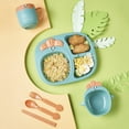thumbnail image 3 of YAOMOBB Odor-free Cutlery Set For Food Separation Creative Radish Compartment Cutlery Set Cute Shape Dinner Plate Set, 3 of 6