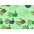 thumbnail image 1 of Ahgly Company Indoor Rectangle Patterned Green Snake Green Area Rugs, 2' x 5', 1 of 6