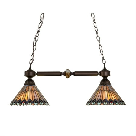 

Jeweled Peacock 2-Light Island Pendant