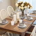 thumbnail image 3 of Lifestance Faux Leather Placemats Set of 6, Waterproof Heat Resistant Non Slip Dining Table Mats, 17x12 inch Rectangle Brown, Indoor Outdoor Use, 3 of 10