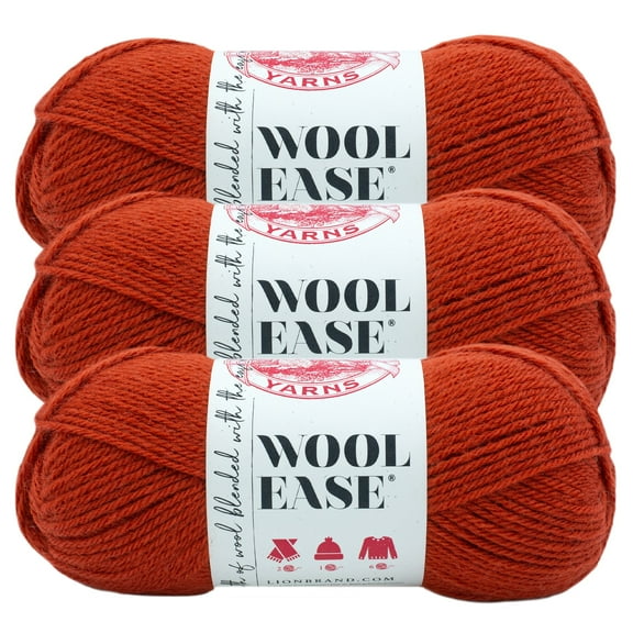 Lion Brand Yarn Wool-Ease Koi Medium Acrylic, Wool Yarn 3 Pack