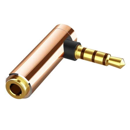 Alician Audio Jack 3.5mm to 3.5mm Right Angle Male to Female Stereo ...
