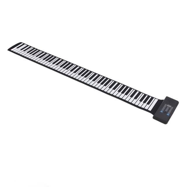 88 Keys Roll Up Piano, Rechargeable Roll Out Keyboard Piano 128 Tones for Kids Beginners Gift