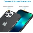 thumbnail image 4 of Compatible with iPhone 13 Pro Max Case Clear, Transparent Soft Shockproof Protective Slim Thin Bumper Cover Phone Case, Black, 4 of 15