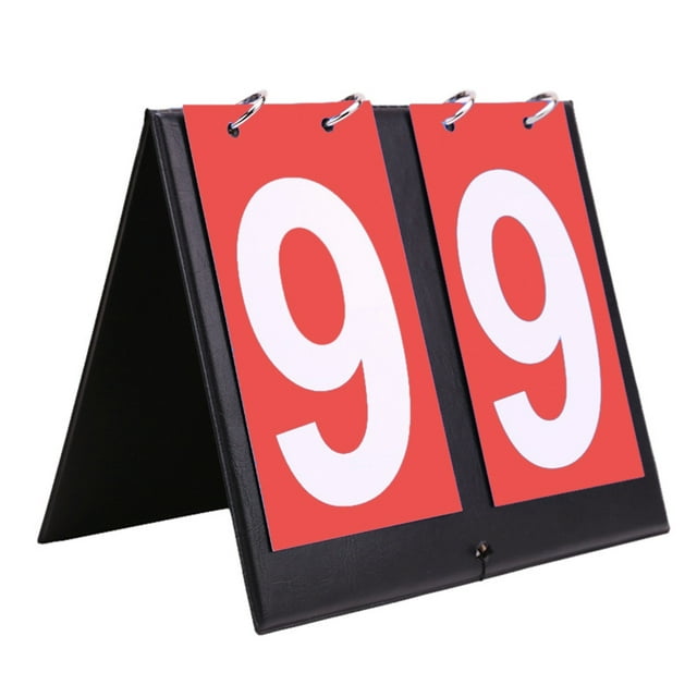 Riforla Sports Tableau de Score Sportif Flip Numéro 2 Chiffres Tableau de Remplacement pour Extérieurs Rouge