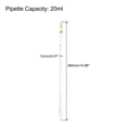 thumbnail image 2 of Uxcell Graduated Dropper Pipettes 4 Pcs 20ml Reusable Borosilicate Glass Pipette without Rubber Caps Clear, 2 of 5