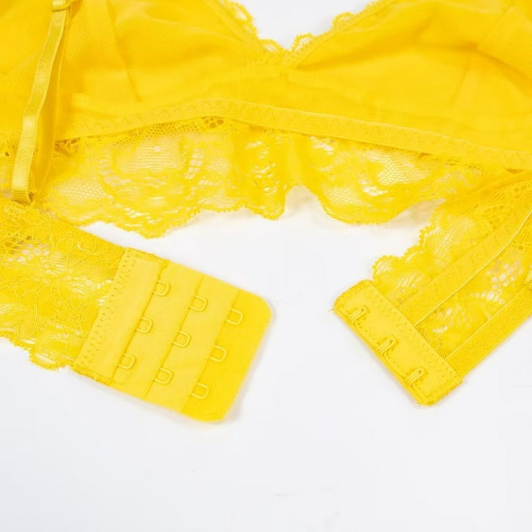 Varsbaby Women's Lace Wireless Bras Unpadded Thin Straps Bralette 2 Pack 