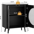 thumbnail image 4 of MIDODO Modern Glass Sideboard Buffet Cabinet, Accent Cabinet Freestanding Kitchen Storage Cabinet Cupboard Console Table with Adjustable Shelves and Pop-up Doors, 4 of 7