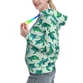 thumbnail image 2 of Salouo Green Sea Turtle Pattern Hoodie Sweatshirts for Women, Autumn Pullover Hoodie Workout Sweat Women's Long Sleeve Preppy Sweatshirts-X-Large, 2 of 7