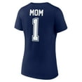 thumbnail image 3 of Women's Fanatics Navy New York Yankees Plus Size Mother's Day #1 Mom V-Neck T-Shirt, 3 of 3