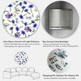 thumbnail image 5 of Designart 'Blue Wildflowers With Leaves III' Traditional Circle Metal Wall Art 36x36 - Disc of 36, 5 of 5